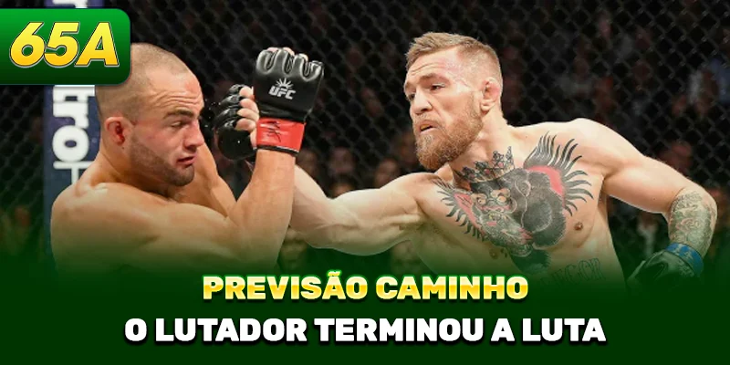Previsão caminho O lutador terminou a luta